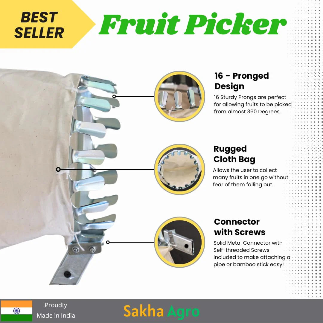 Easy Fruit Picker tool with basket
