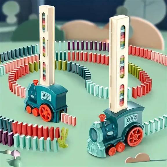 The Ultimate Gift for Curious Kids - Domino Train Toy with Lights & Music