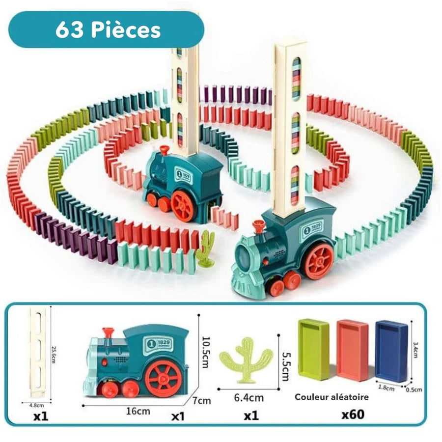 The Ultimate Gift for Curious Kids - Domino Train Toy with Lights & Music